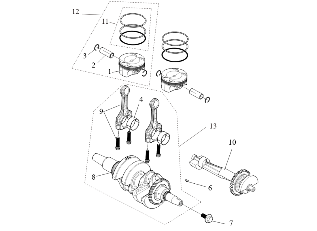SX10F06 Crankshaft & Piston Parts
