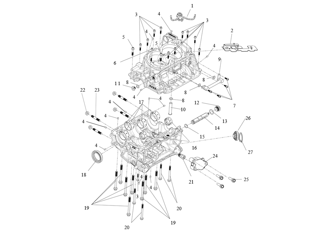SX10F08 Crankcase for Powertrain