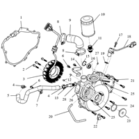 SX10F09-LEFT CRANKCASE COVER