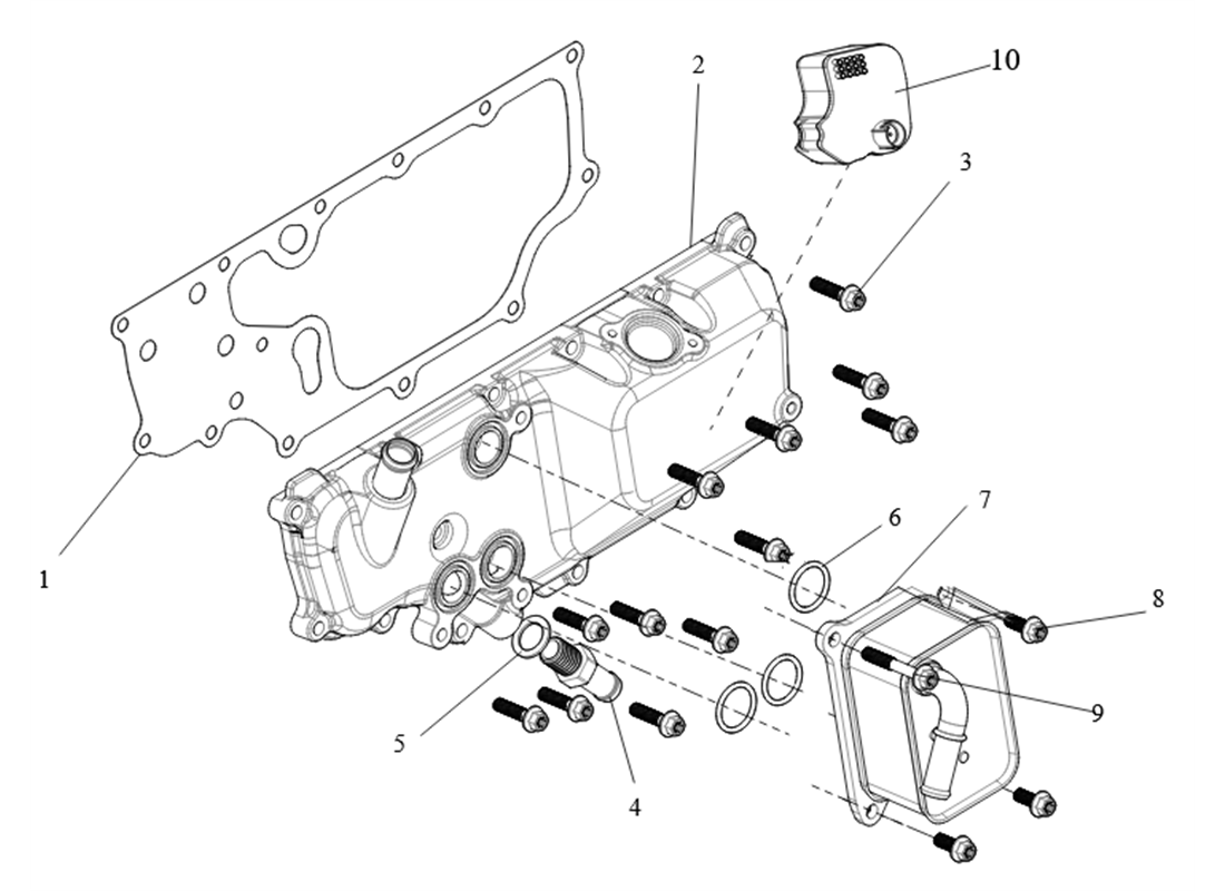 SX10F11 - Crankcase Cover Inférieur