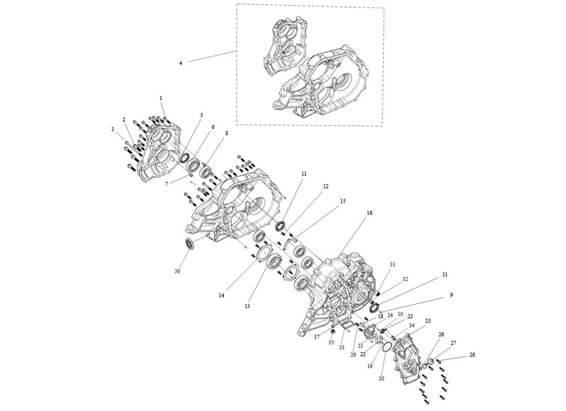 SX10F22-GEAR BOX Zonder Diff