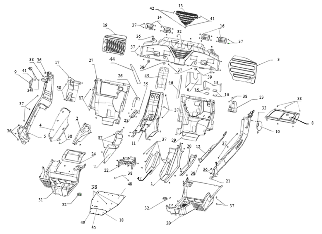 Cockpit & Floor Parts for SX10A10