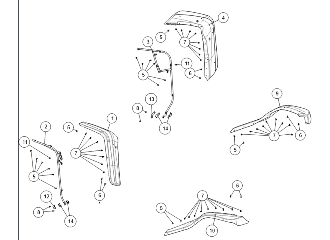 SX10B02-Widened Mudguard, Narrow