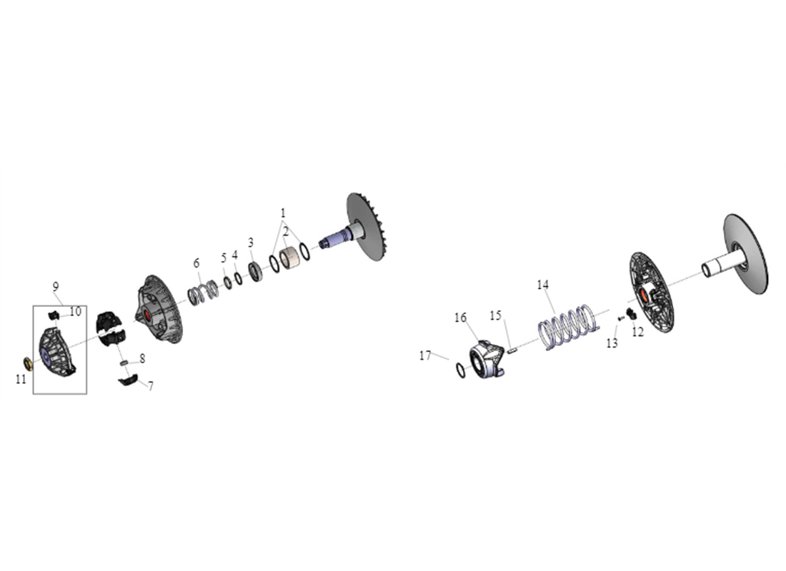 AT10F14-CVT WEARING PARTS AT10F14